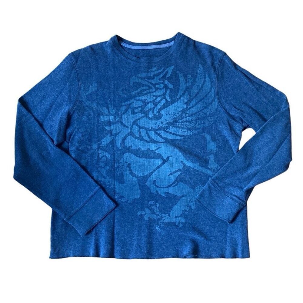 Vintage Y2K Urban Pipeline Waffle Knit Thermal Long Sleeve Size XXL affliction
